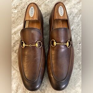 GUCCI JORDAAN Horsebit Leather Loafer Brown Ombre 11 / 11.5 US $1100 1953